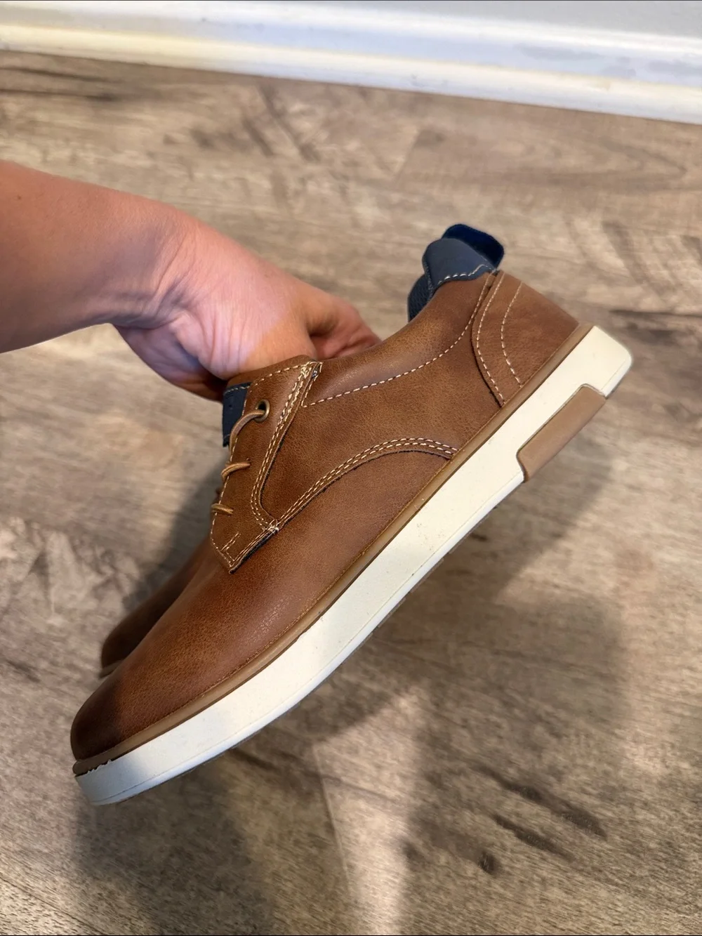 Deer Stags Boys Tan Brown Casual Lace-Up Shoes